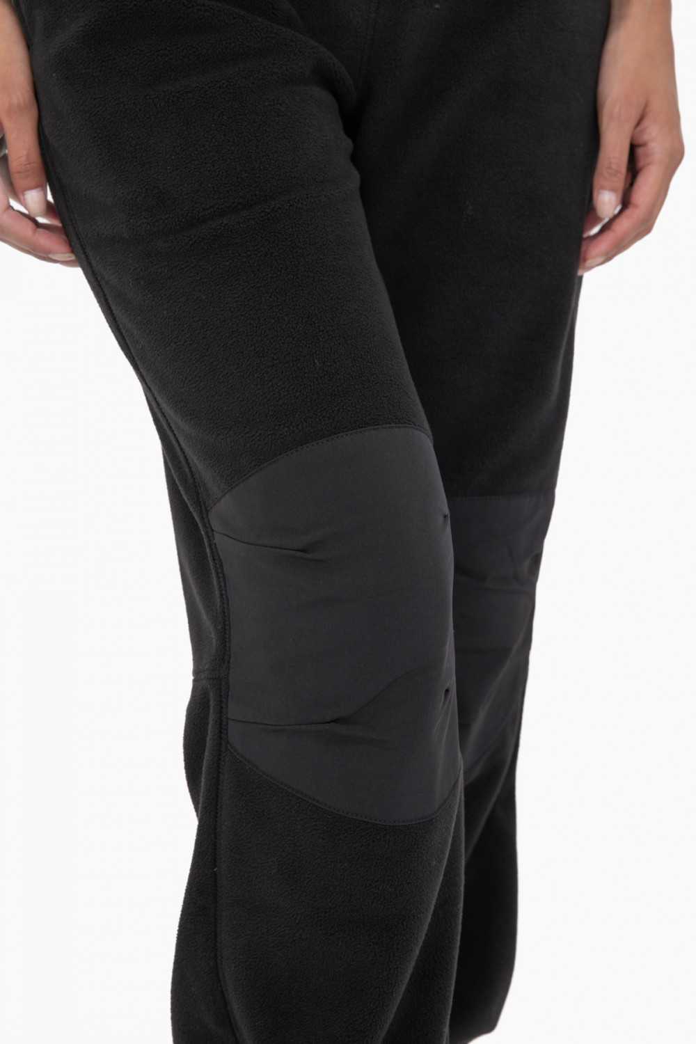 Fleece Wide Leg Pants with Bungee Hem
