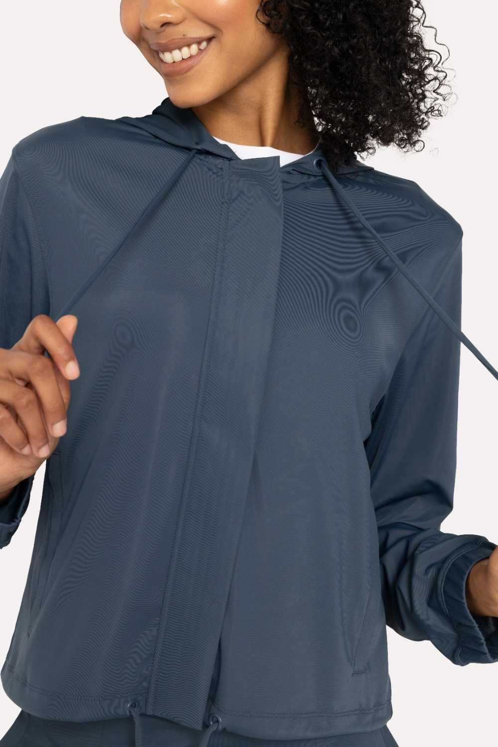 FlexFlow Hooded Running Jacket Midnight navy