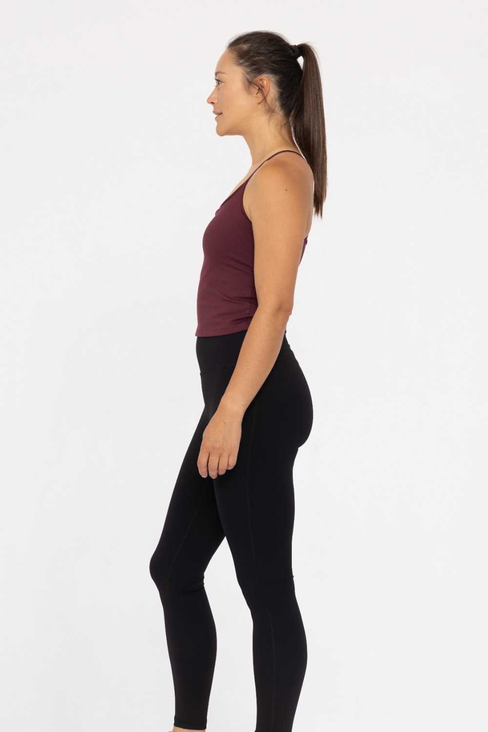 GREEN Cross Back Active Tank Plum 24