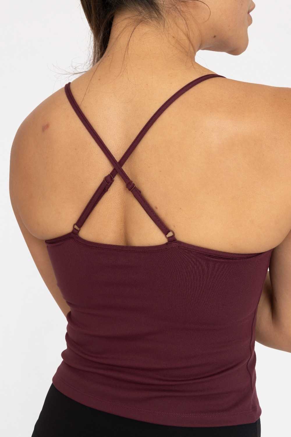 GREEN Cross Back Active Tank Plum 24
