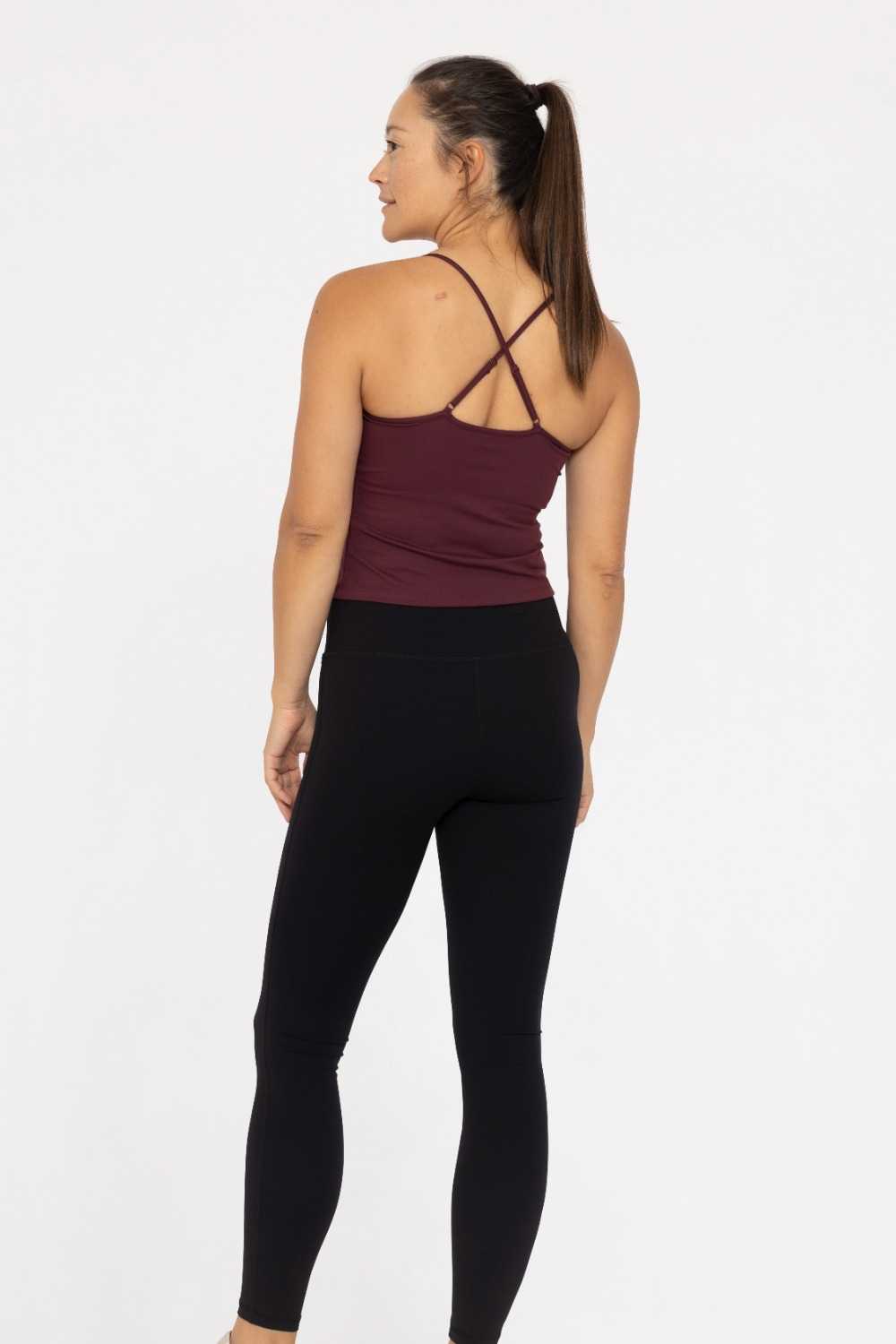 GREEN Cross Back Active Tank Plum 24