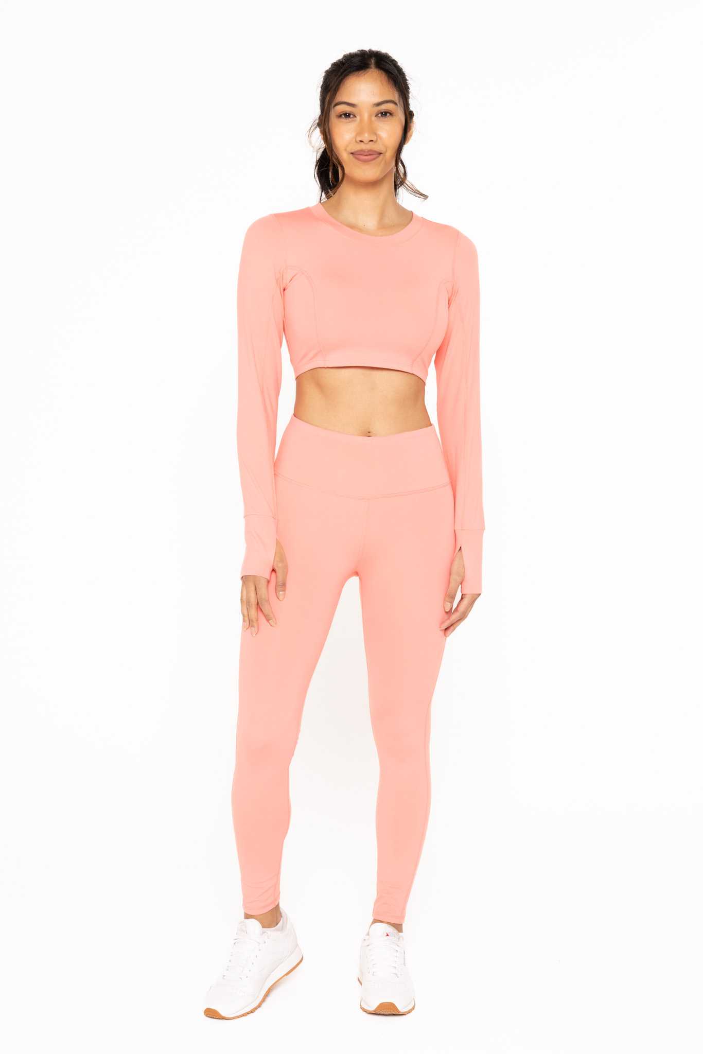 GREEN Essential Solid Leggings Watermelon