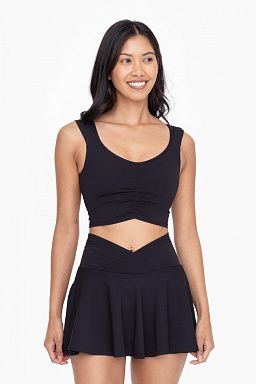 GREEN Ruched Front Active Top