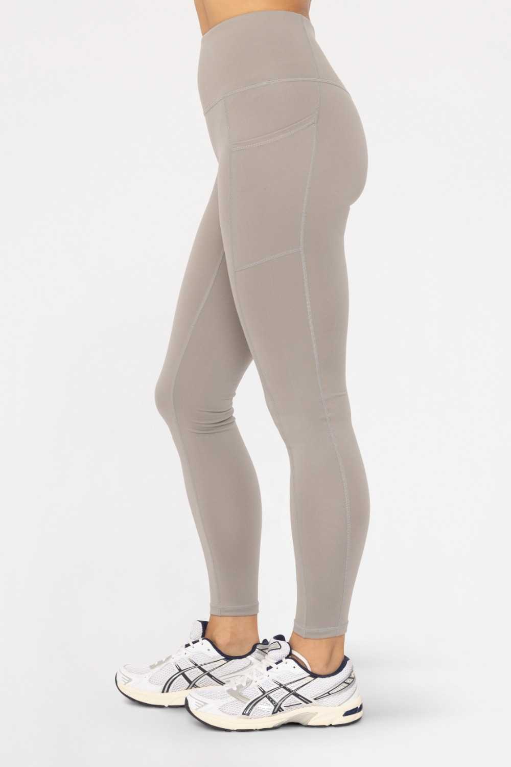 GREEN Sweetheart No Front Seam High-Waist Pocket Leggings Fog