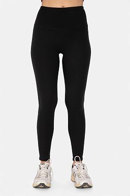 High-Waisted Fleece Leggings Black