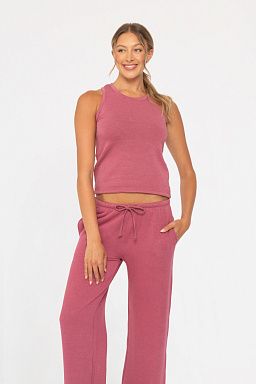 Keyhole Lounge Tank Top Soft magenta