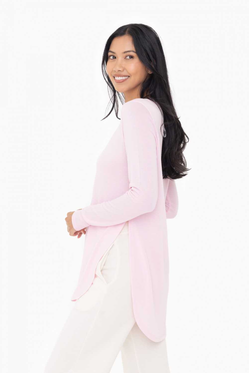 Long Sleeve Flow Top with Side Slits