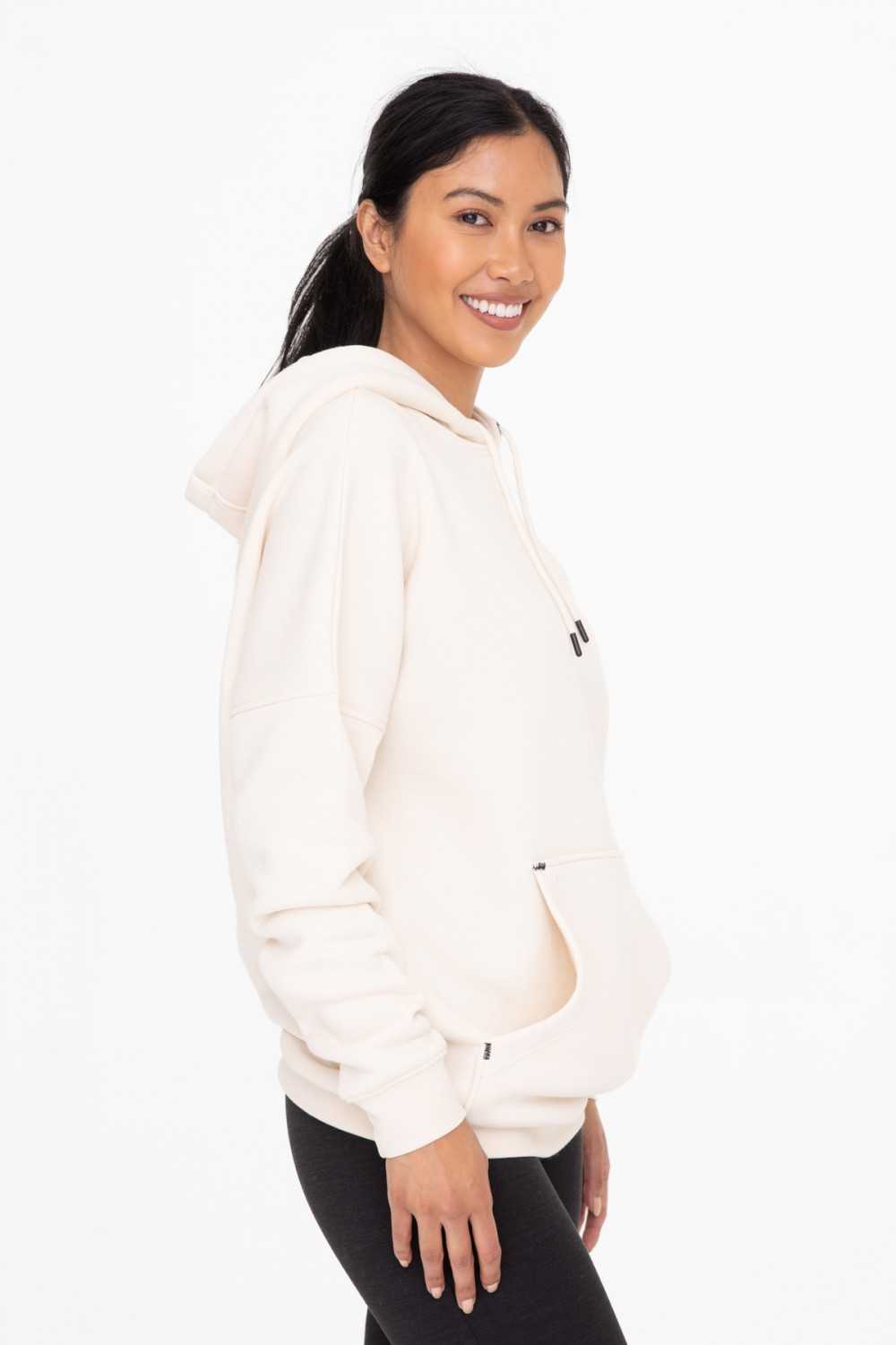 Longline Slim Fit Fleece Hoodie