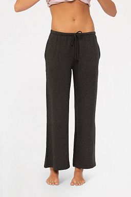 Low Waist Lounge Wide Leg Pants Charcoal 2tone