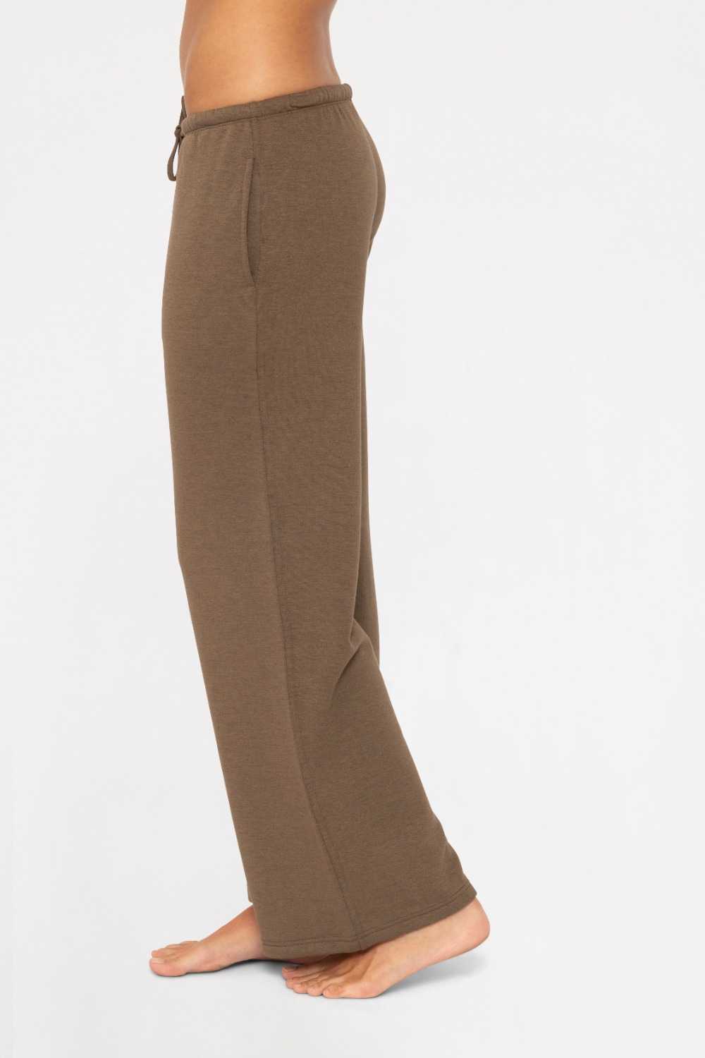 Low Waist Lounge Wide Leg Pants Java