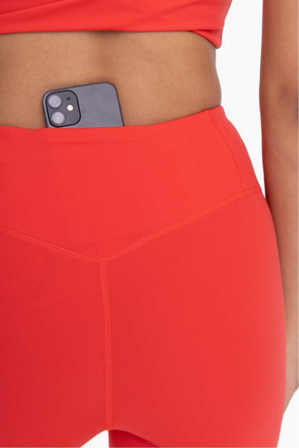 Lycra-Blend Essential Sweetheart Back Biker Shorts