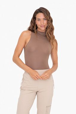 Metallic Mock Neck Bodysuit