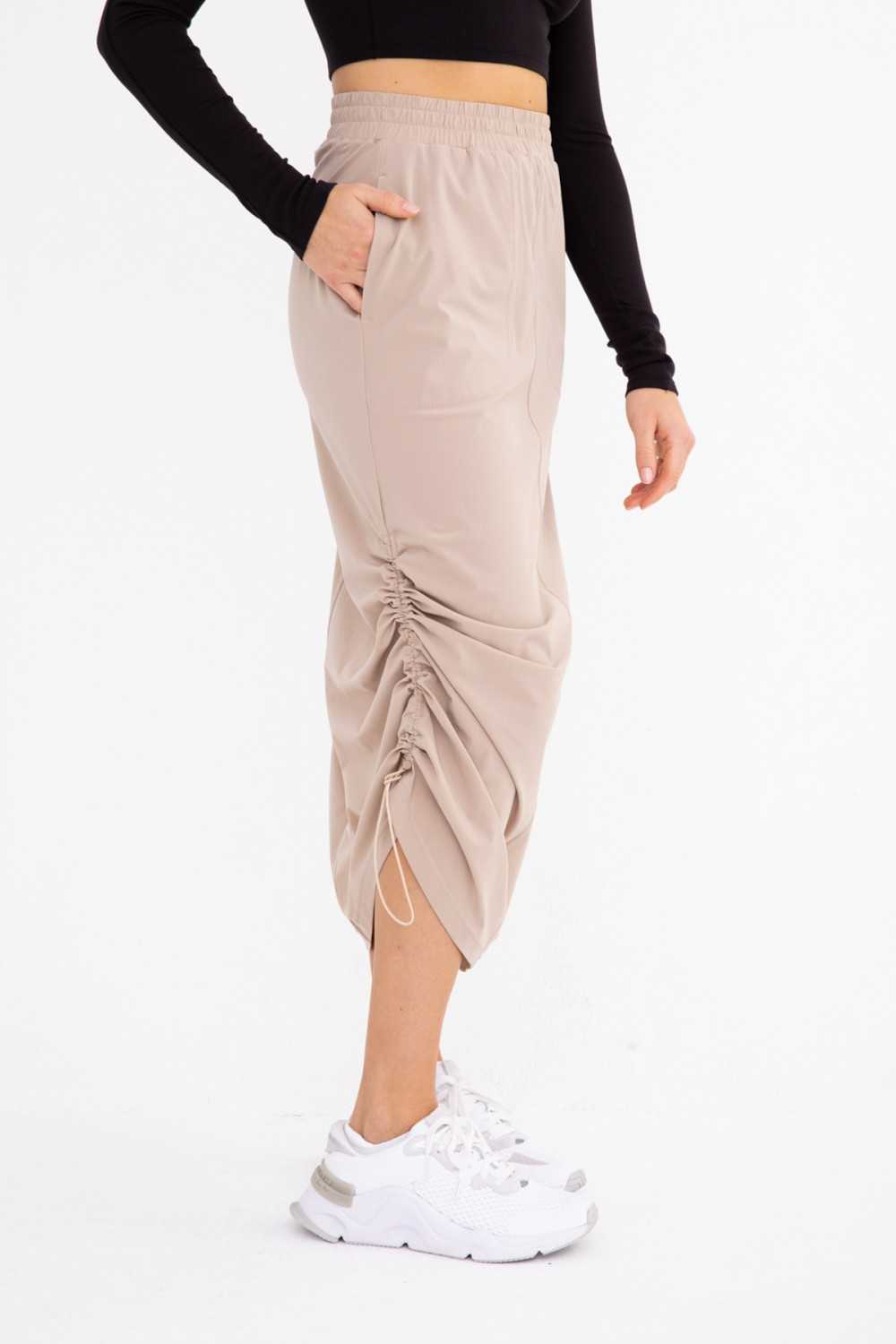 Mid-Rise Adjustable Cargo Maxi Skirt