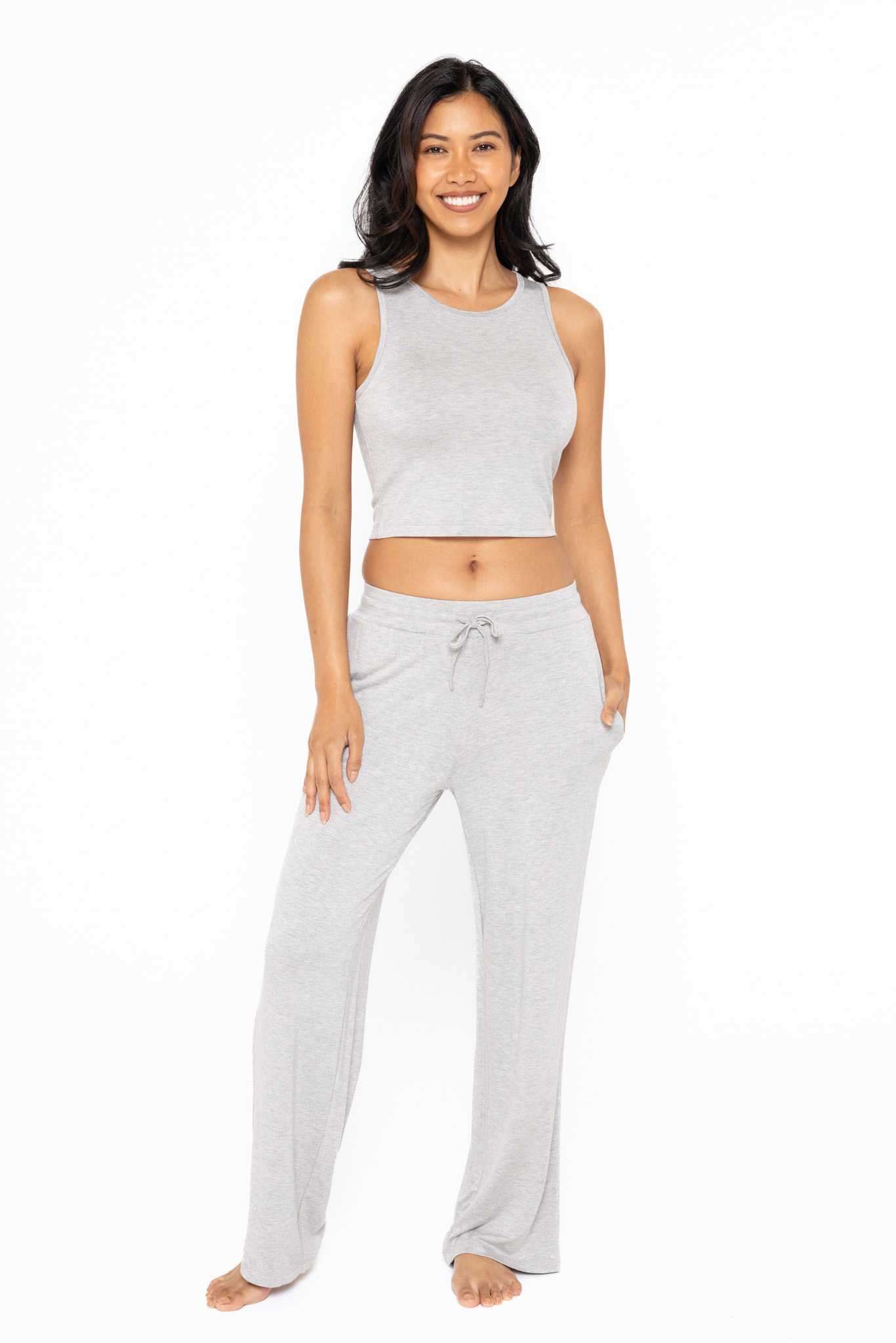 Mid-Rise Lounge Terry Pants Heather grey