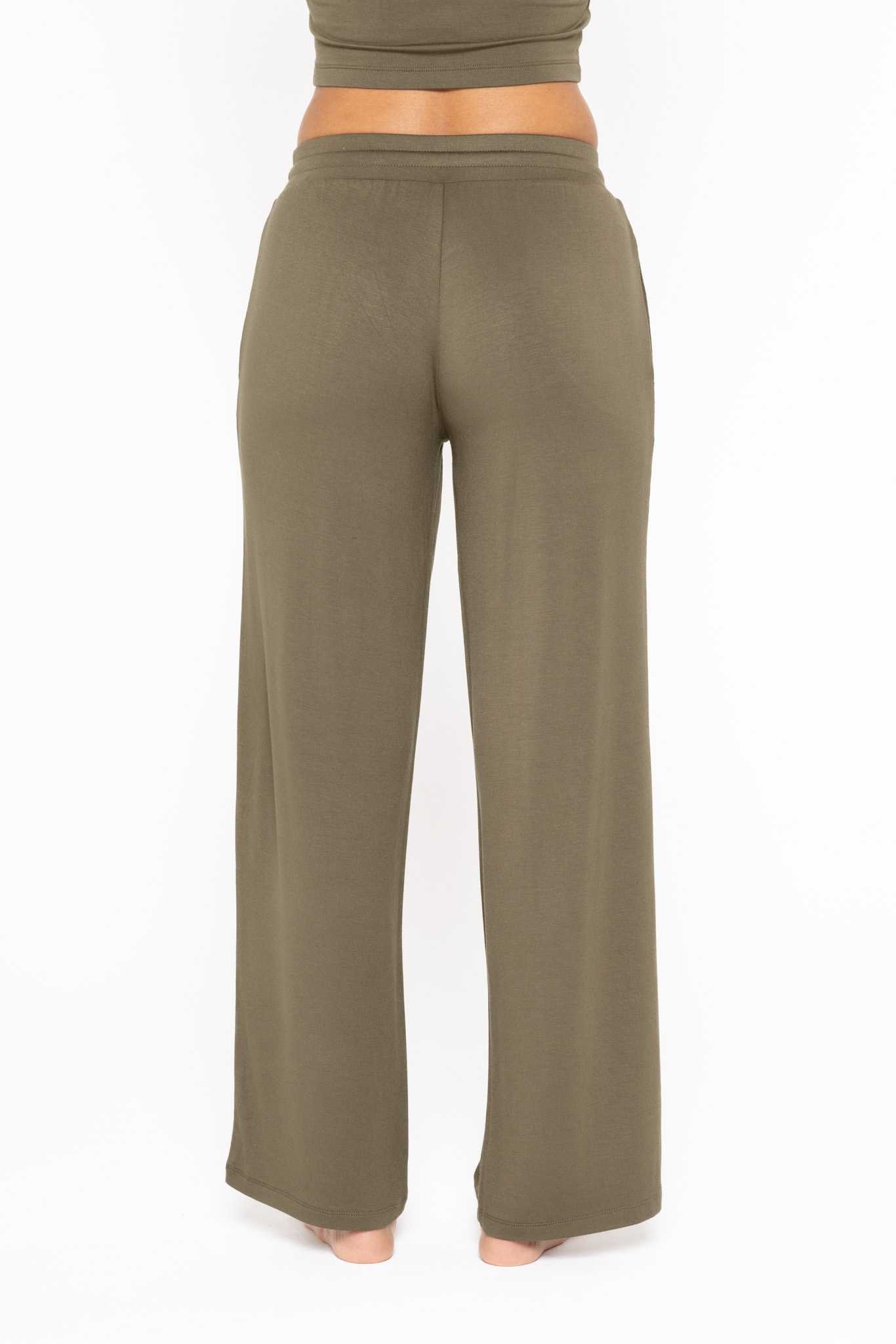 Mid-Rise Lounge Terry Pants Ivy green