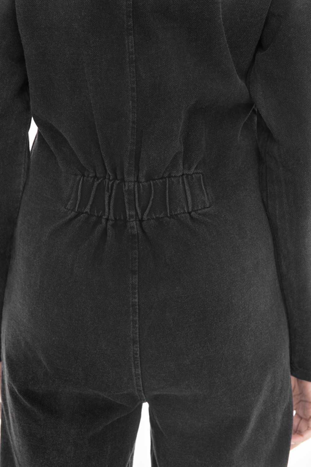 Mineral Wash Cotton Blend Jumpsuit