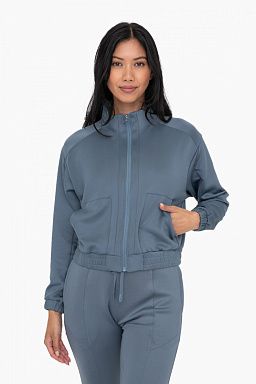 Mock Neck Zip-Up Active Jacket