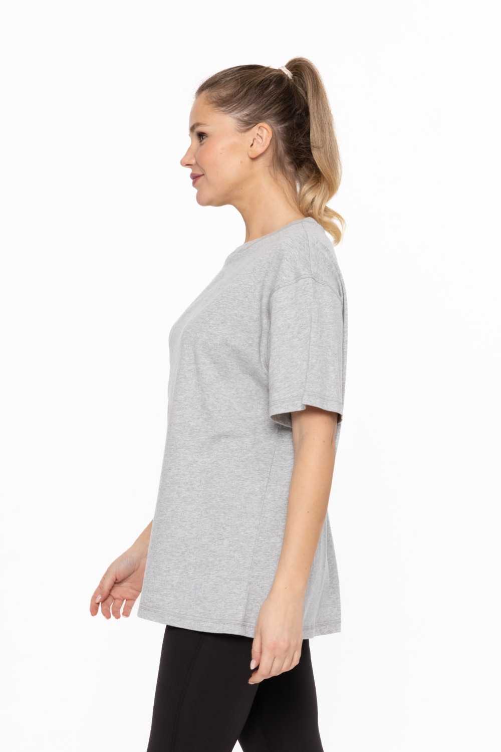Organic Cotton Boyfriend Tee Heather grey