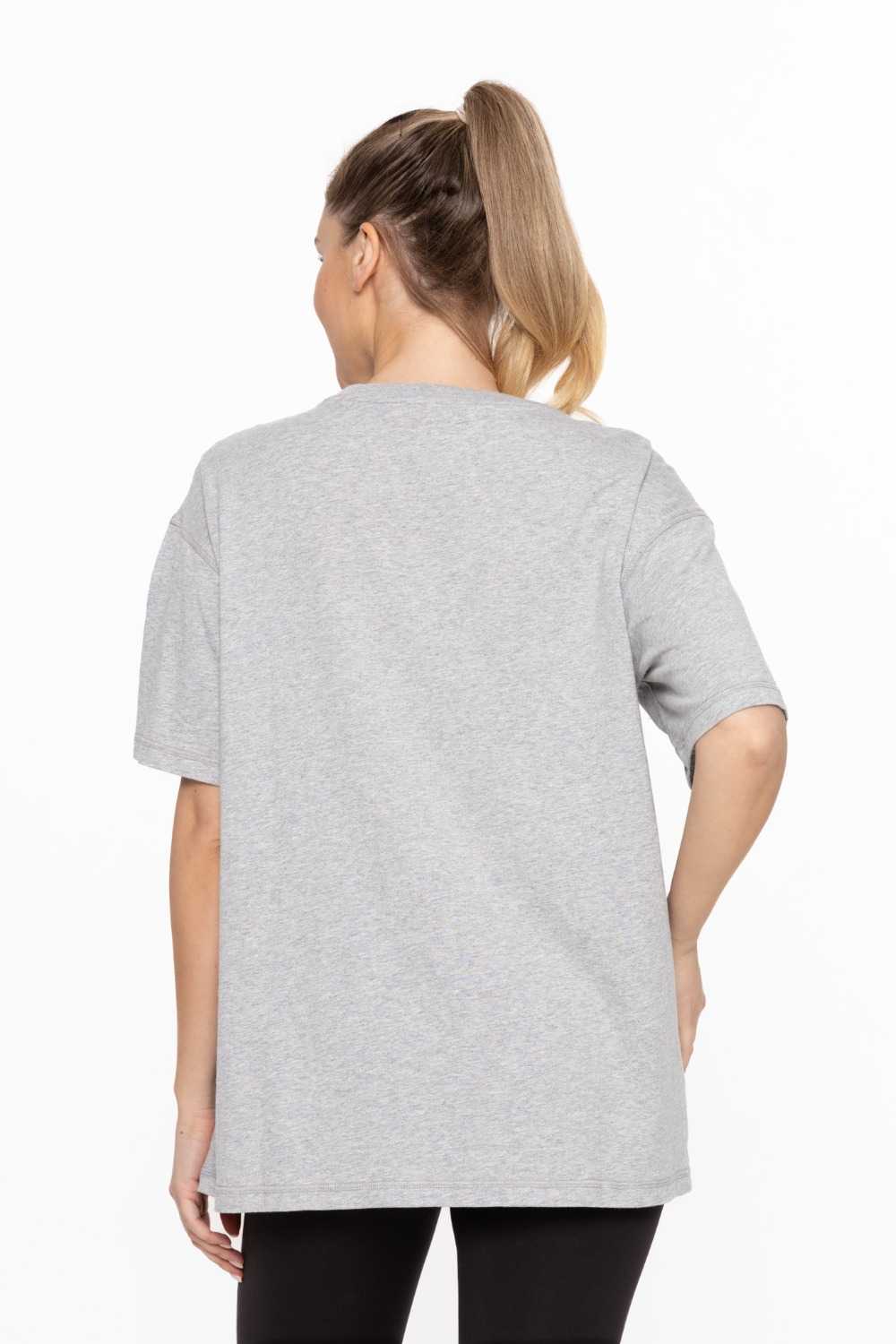 Organic Cotton Boyfriend Tee Heather grey