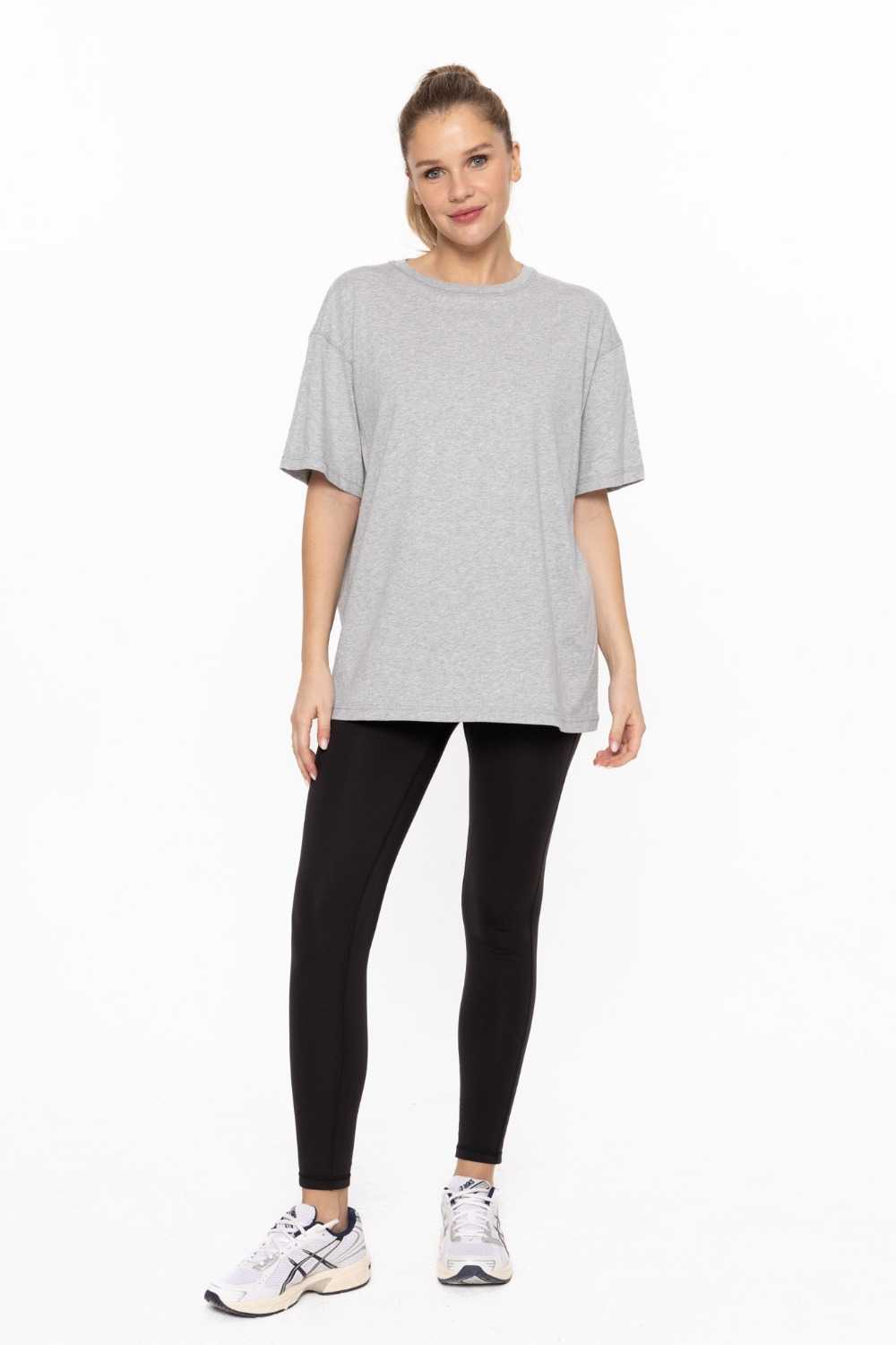 Organic Cotton Boyfriend Tee Heather grey