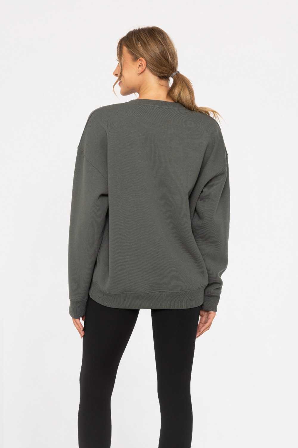 Oversized Fleece Sweatshirt Urban grey