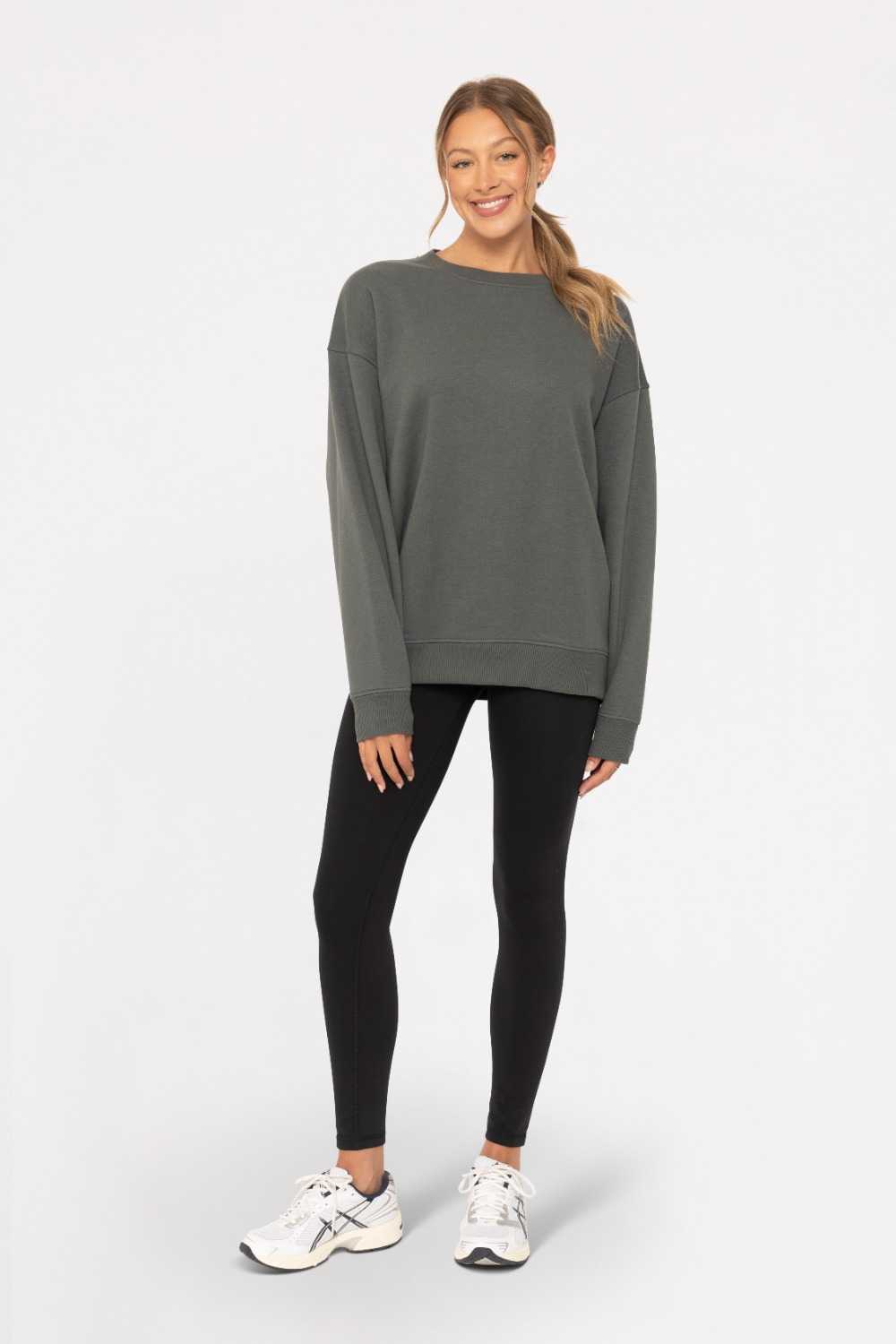 Oversized Fleece Sweatshirt Urban grey