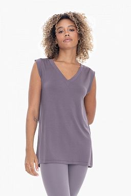 Oversized V-Neck Tunic Tee