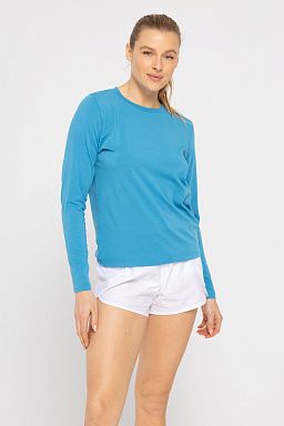 Pima Bliss Boyfriend Long Sleeve Blue jay