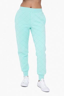 Quilted High-Waisted Jogger Pants