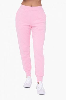 Quilted High-Waisted Jogger Pants