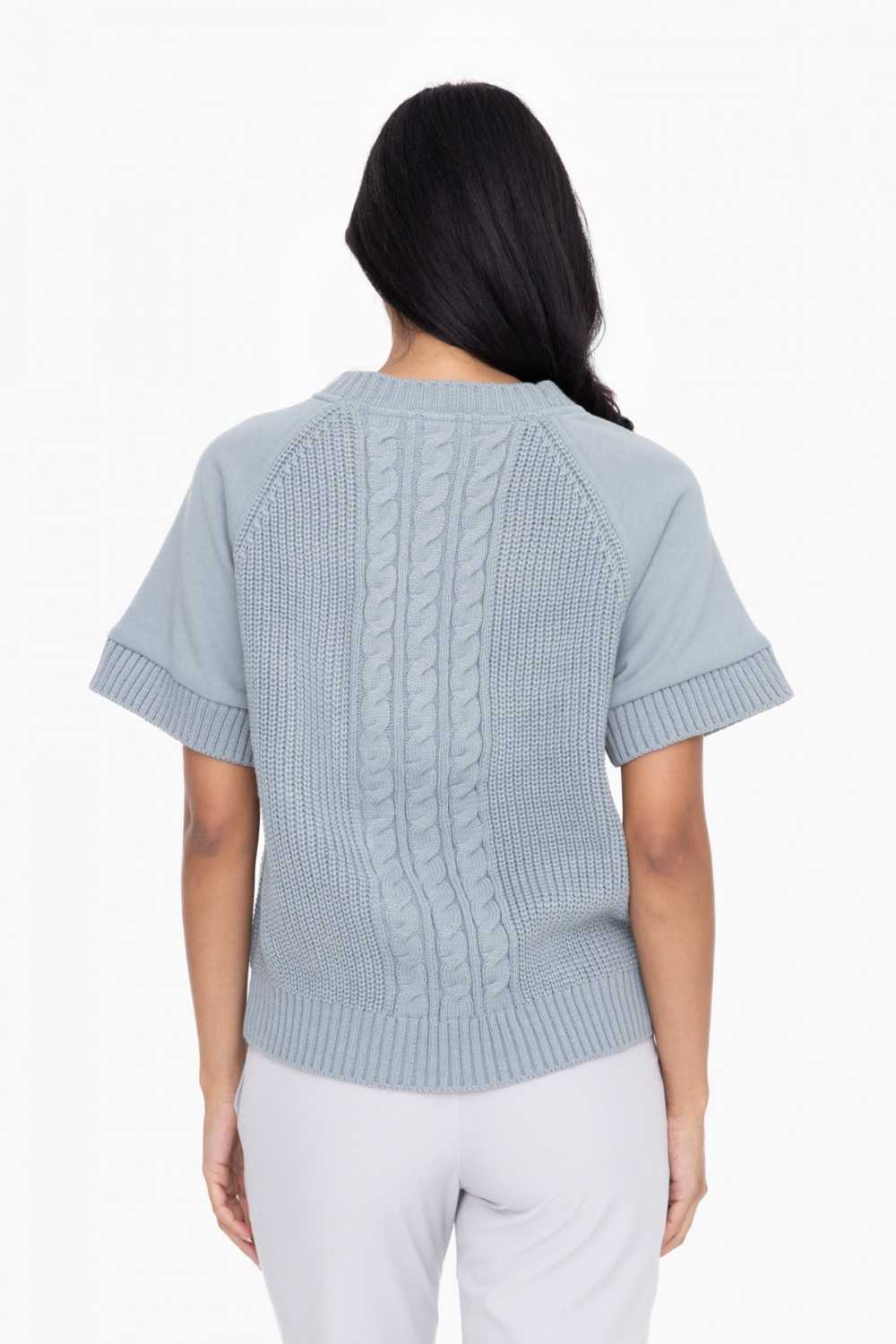 Raglan Sleeve Hybrid Crew Neck