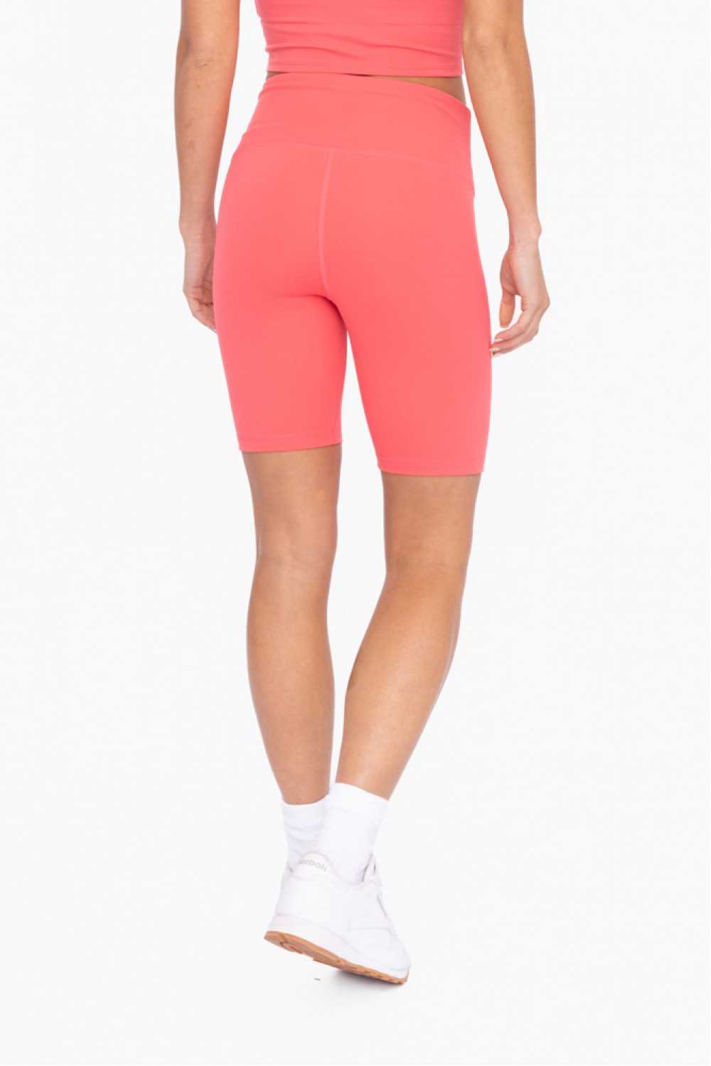 RED High-Waist Biker Shorts
