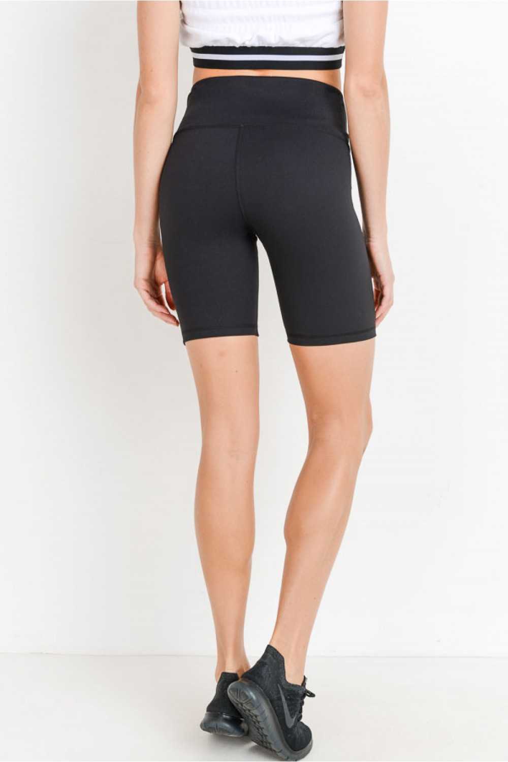 RED High-Waist Biker Shorts