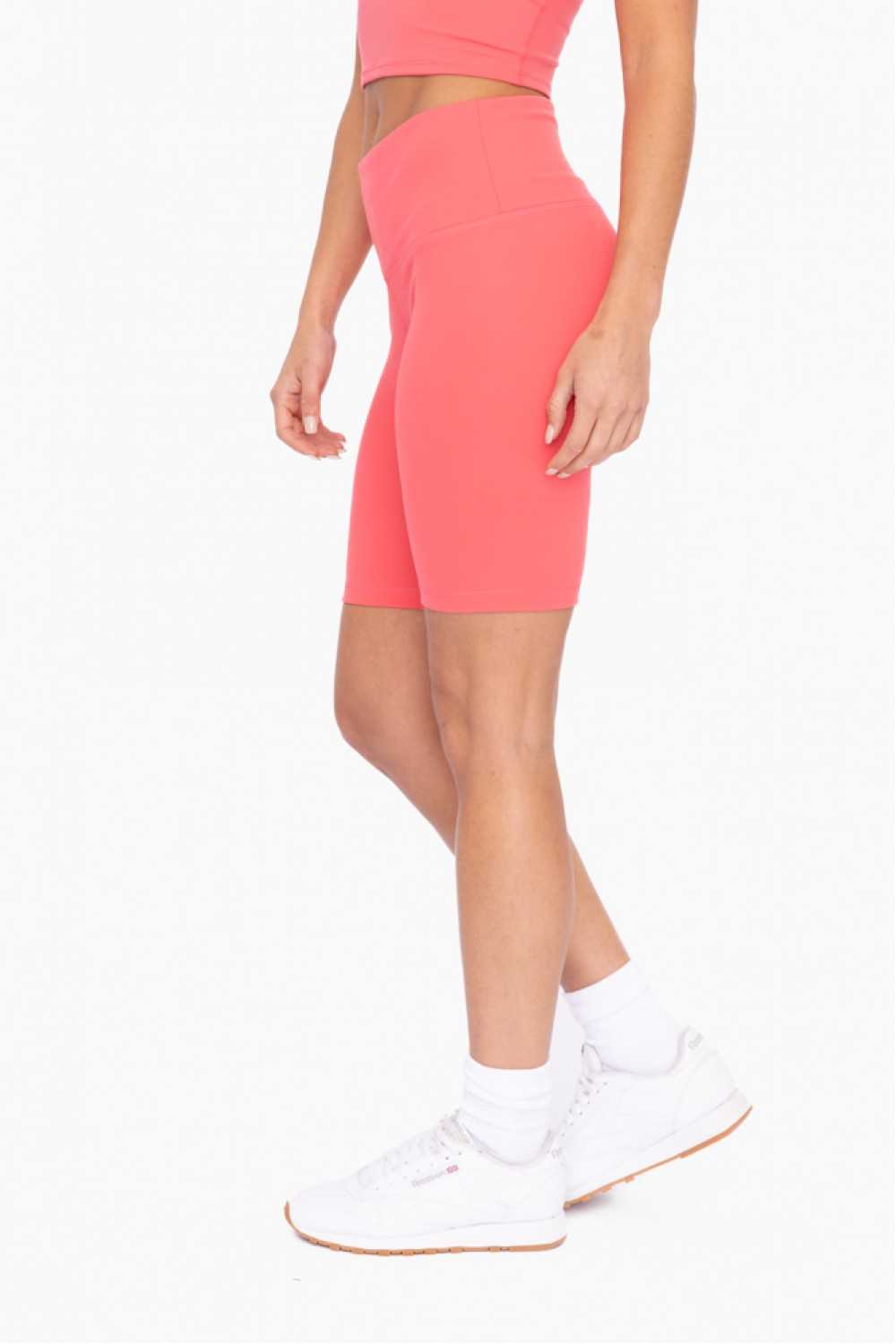 RED High-Waist Biker Shorts