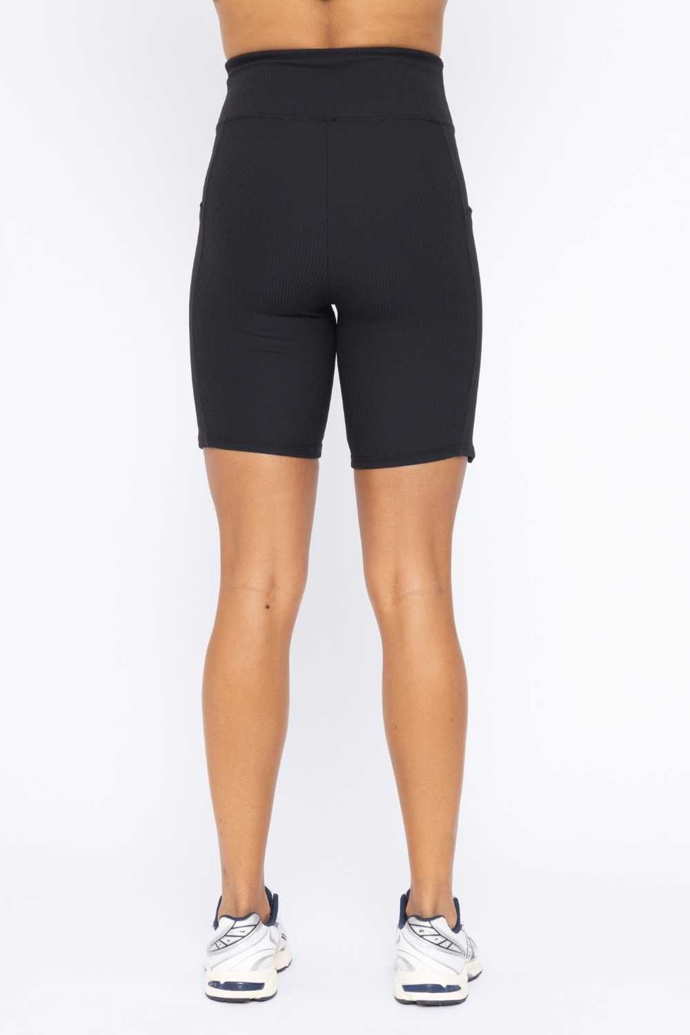 Ribbed Biker Shorts Black