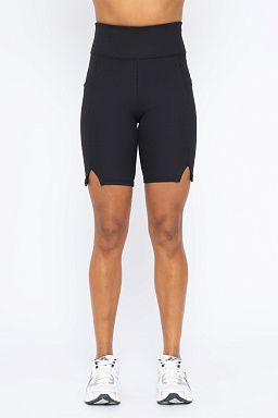 Ribbed Biker Shorts Black