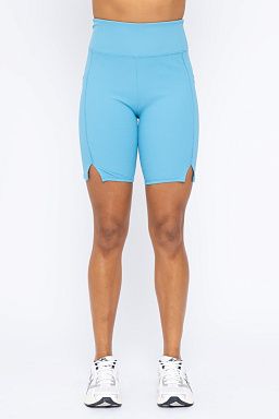 Ribbed Biker Shorts Blue jay