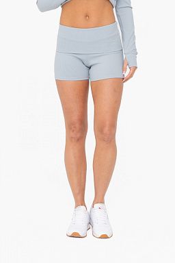 Ribbed Foldover Waist Lounge Shorts