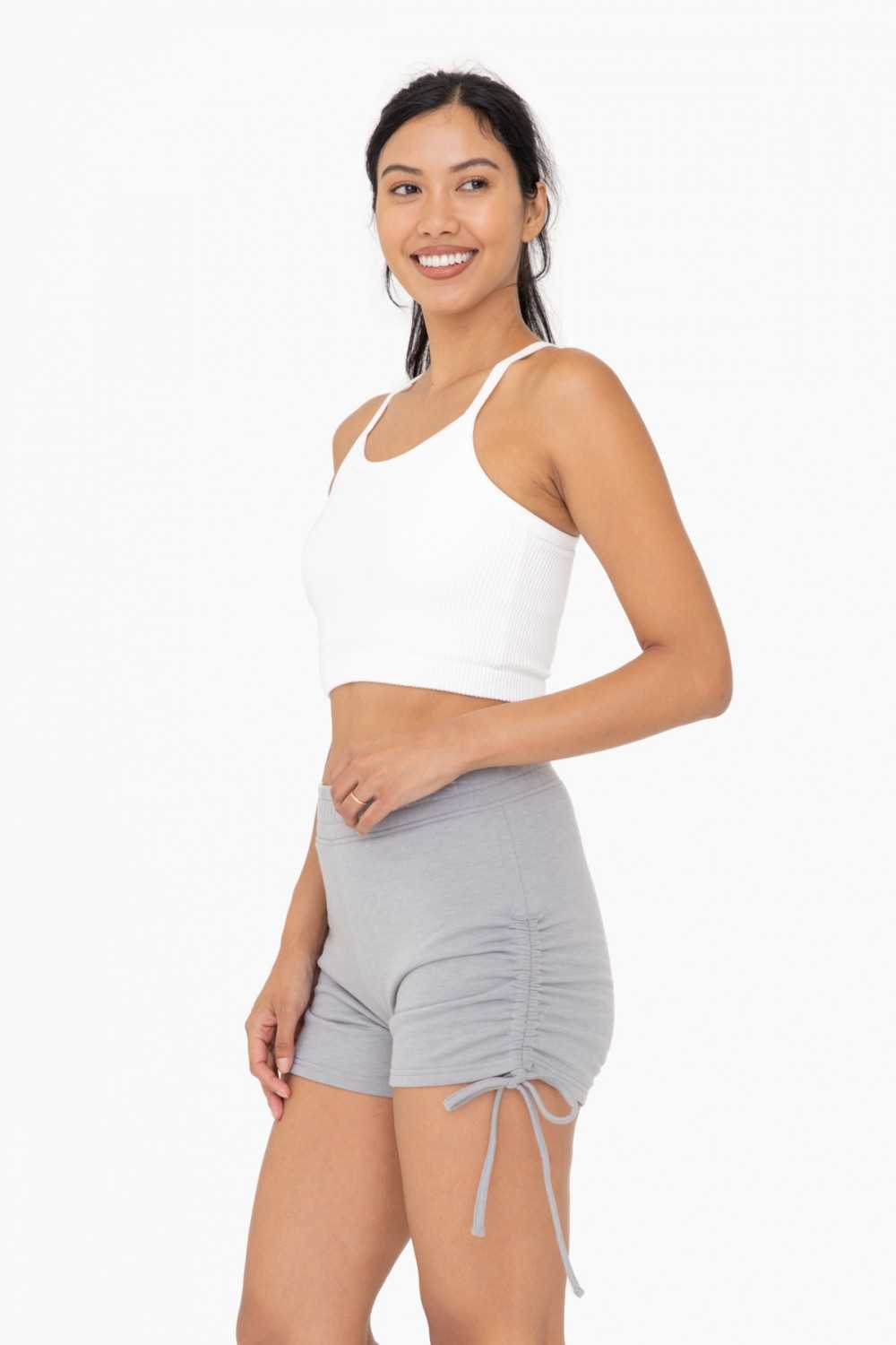 Ribbed Seamless Crop Tank with Strappy Back