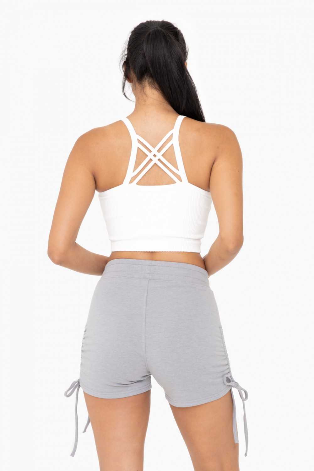 Ribbed Seamless Crop Tank with Strappy Back