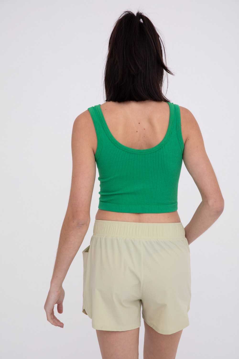 Ribbed Seamless Cropped Tank Top