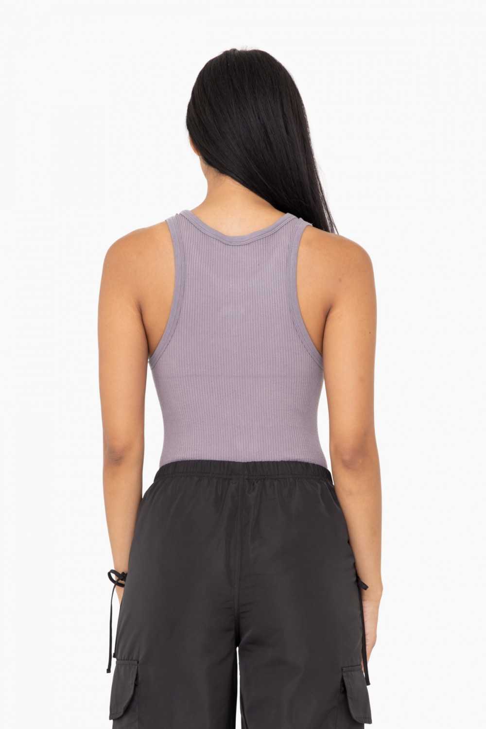 Ribbed Seamless Sleeveless Bodysuit