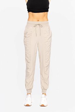 Ruched Front Active Joggers Green khaki