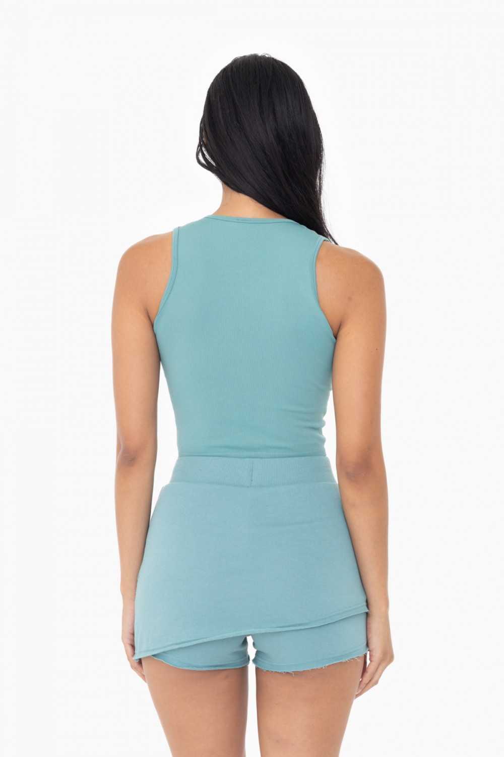 Seamless Ribbed V-Neck Crop Top