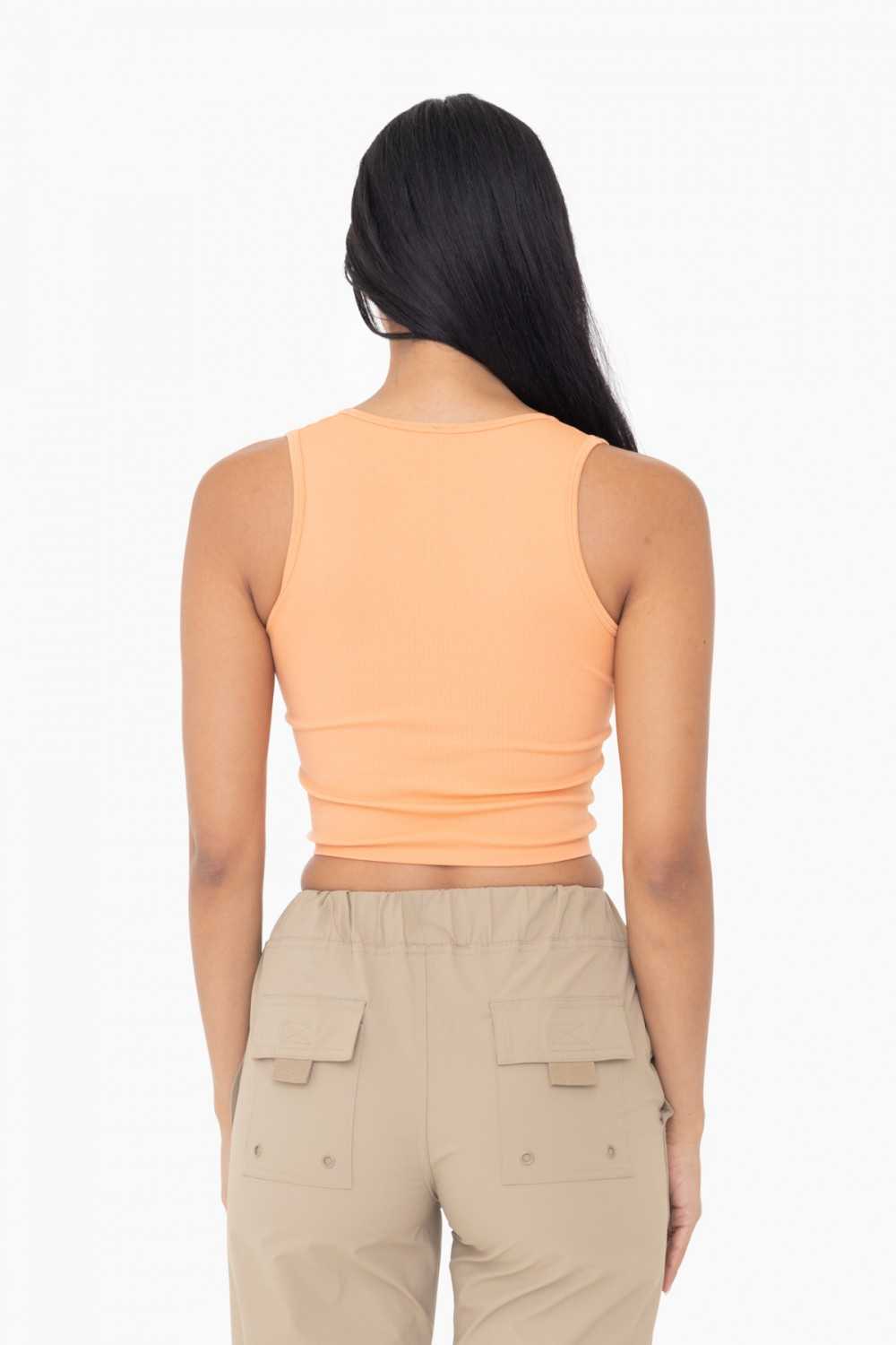 Seamless Ribbed V-Neck Crop Top