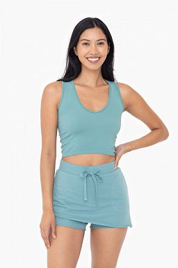 Seamless Ribbed V-Neck Crop Top