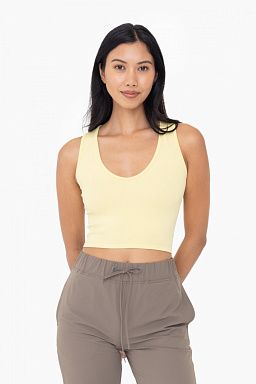 Seamless Ribbed V-Neck Crop Top