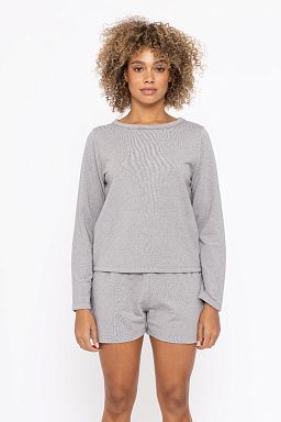 Serene Chic Tencel Long Sleeve Heather grey