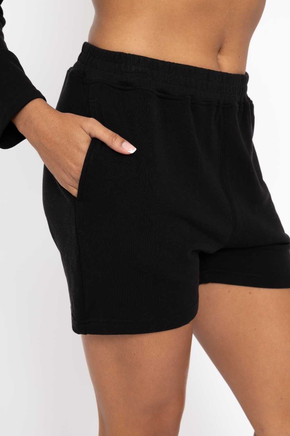 Serene Chic Tencel Shorts Black