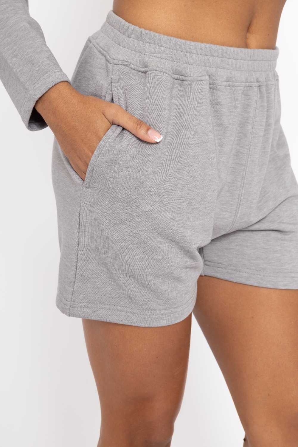 Serene Chic Tencel Shorts Heather grey